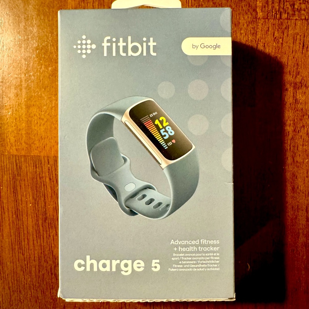 Fitbit Charge 5 Advanced Fitness Tracker - Steel Blue/Platinum Stainless Steel